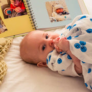 Bundle of 1 Baby Memory Book + 2 Swaddle Blankets