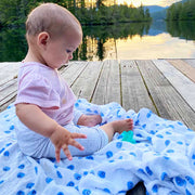 Bundle of 1 Baby Memory Book + 2 Swaddle Blankets