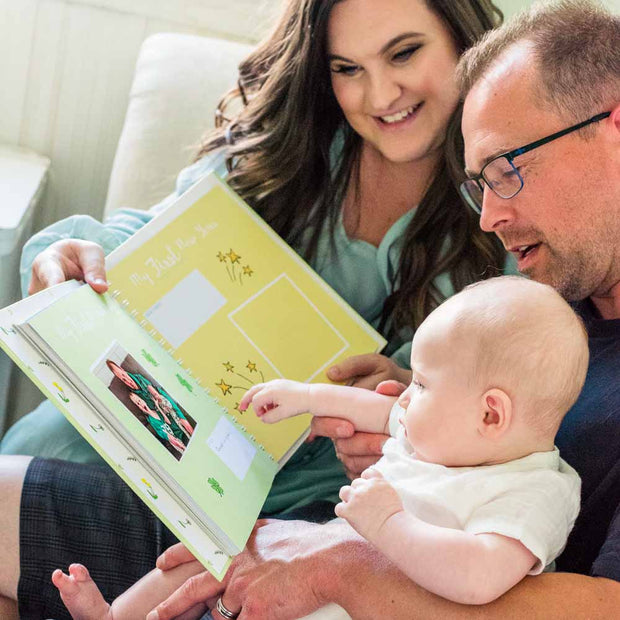 Bundle of 1 Baby Memory Book + 2 Swaddle Blankets